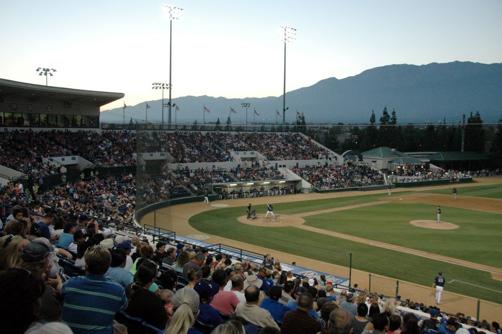 Baseball game at LoanMart Field, California