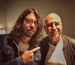 Foo Fighters' Dave Grohl and speaker Steve Jones.
