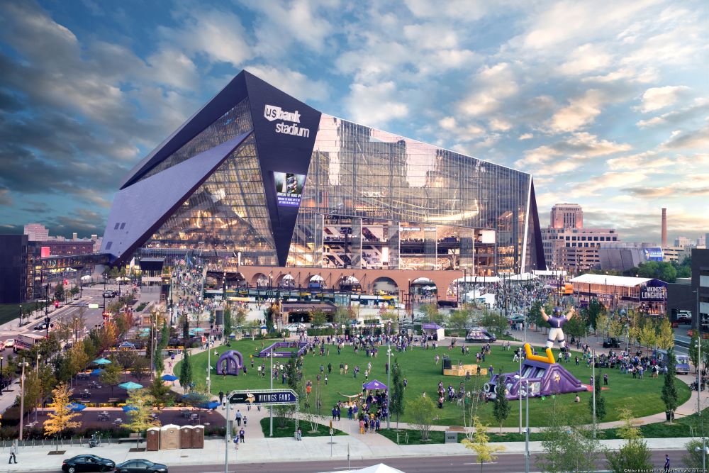 Game Day outside of U.S. Bank Stadium in Minneapolis