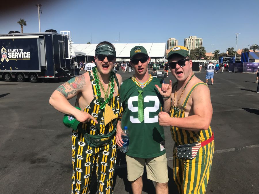 Green Bay Packers fans at 2022 NFL Draft Experience in Las Vegas.