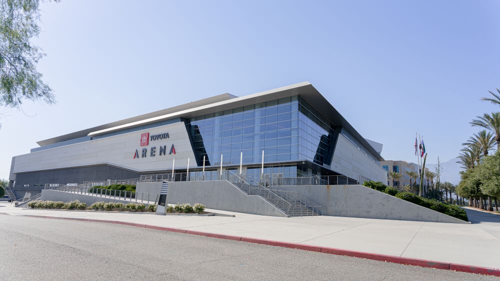 Toyota Arena exterior in Ontario, California