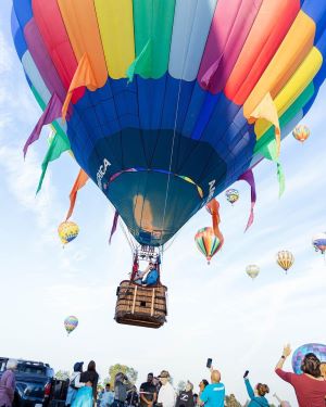 Hot air balloon launching in Reno