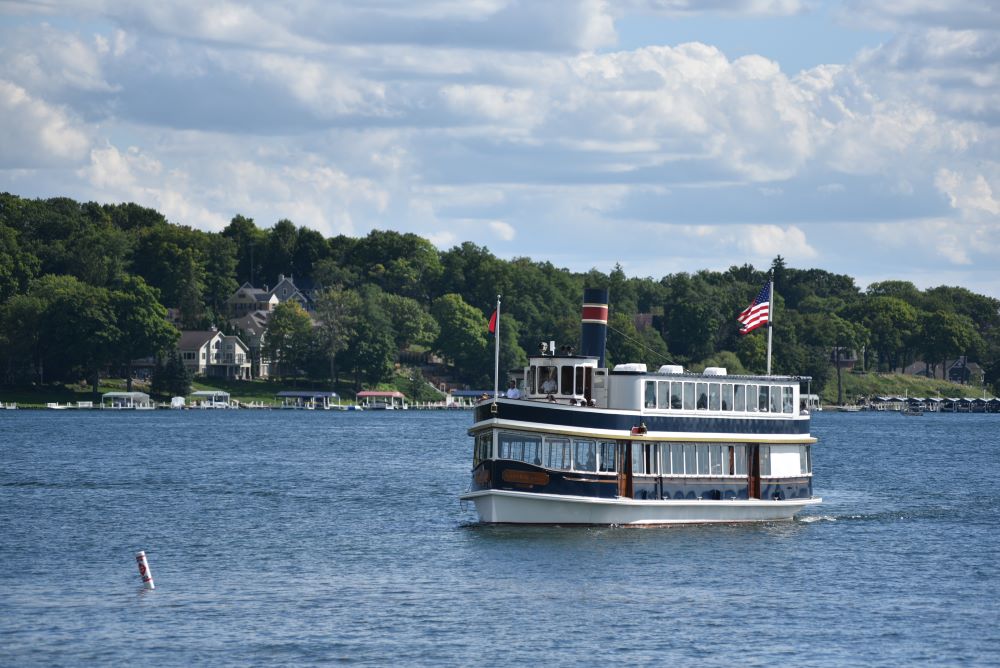 Lake Geneva Cruise Line on the lake