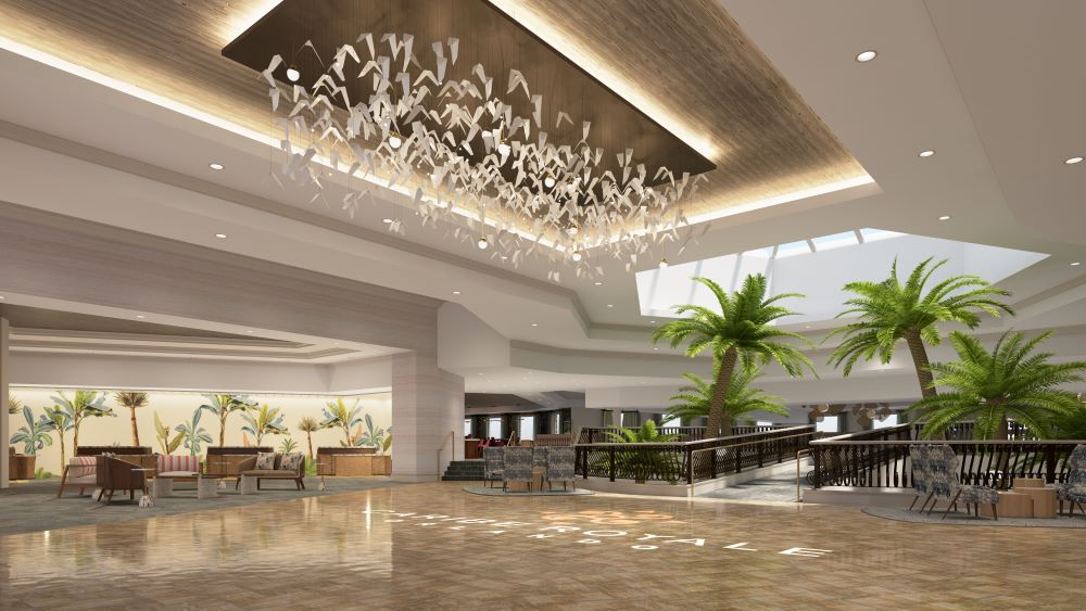 Lobby rendering at Caribe Royale