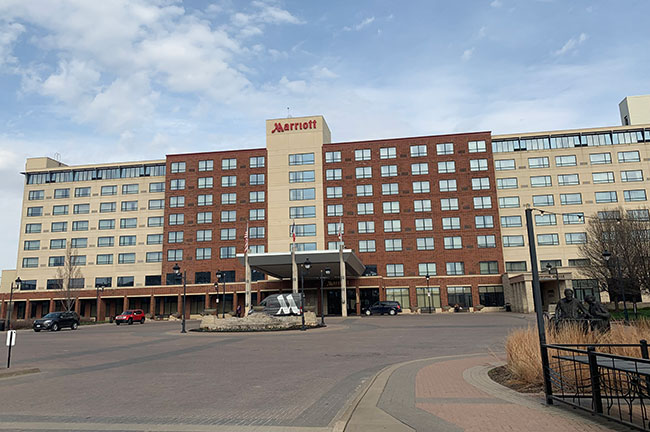 ​Coralville Marriott Hotel & Conference Center Exterior View, Credit: Adrian Thompson