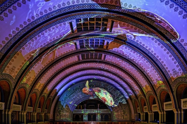 3D light show in Union Station's Grand Lobby