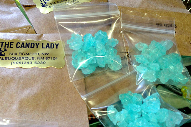 Blue Candy Sold by The Candy Lady in Old Town Albuquerque