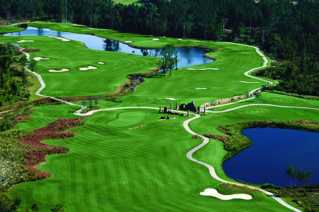Love Golf Course Overhead View, Barefoot Resort & Golf