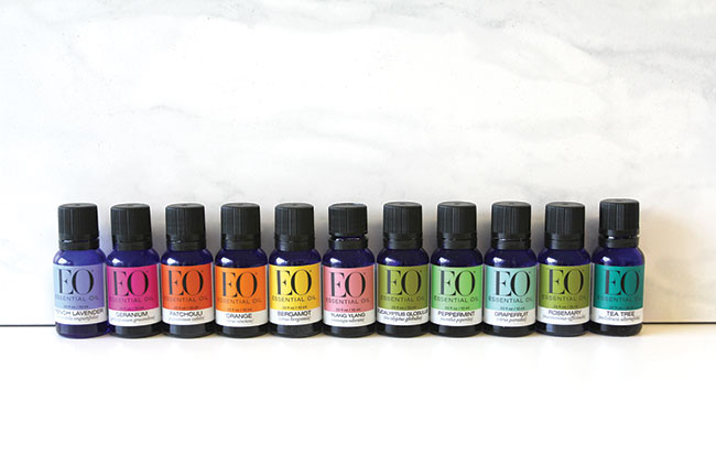 A Variety of Essential Oils Bottled by EO Products