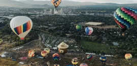 Balloon race over the Reno skyline